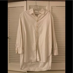 Madewell oversized ivory button down shirt